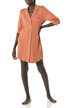 Amazon Camicia da Notte con Bordi Tubolari (Taglie Forti Disponibili) Donna, , L