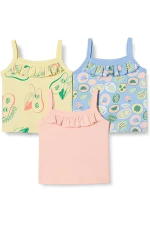Amazon Canotte in cotone Bambine e Ragazze, Pacco da 3, , 9 anni
