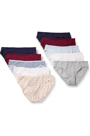 Amazon Slip Bikini in Cotone (Disponibile in Taglie Forti) Donna, Pacco da 10, , 48