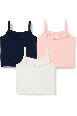 Amazon Canotte in cotone Bambine e Ragazze, Pacco da 3, , 4 anni