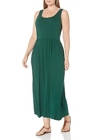 Amazon Maxi Abito a Canottiera con Vita Stretta (Taglie Forti Disponibili) Donna, , XXL Plus