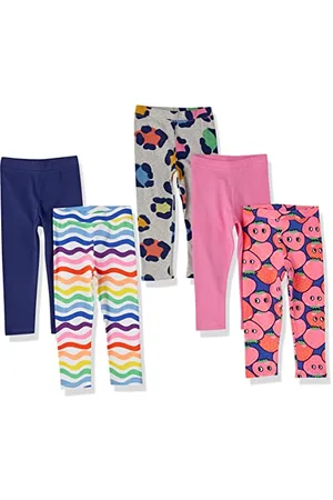 Amazon Leggings Bambine e Ragazze, Pacco da 5, , 3 Anni