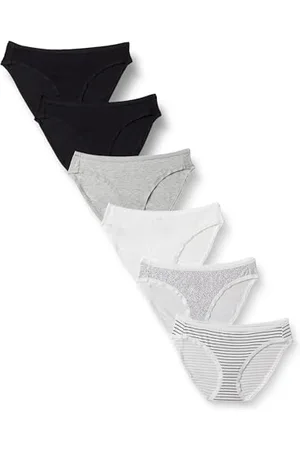 Amazon Slip Bikini in Cotone (Disponibile in Taglie Forti) Donna, Pacco da 6, , 48