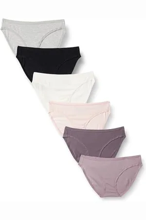 Amazon Slip Bikini in Cotone (Disponibile in Taglie Forti) Donna, Pacco da 6, , 46