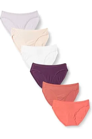 Amazon Slip Bikini in Cotone (Disponibile in Taglie Forti) Donna, Pacco da 6, , 52