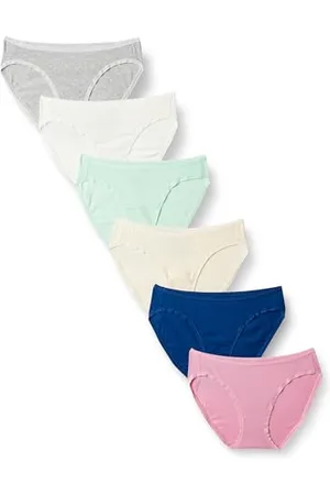 Amazon Slip Bikini in Cotone (Disponibile in Taglie Forti) Donna, Pacco da 6, , 52