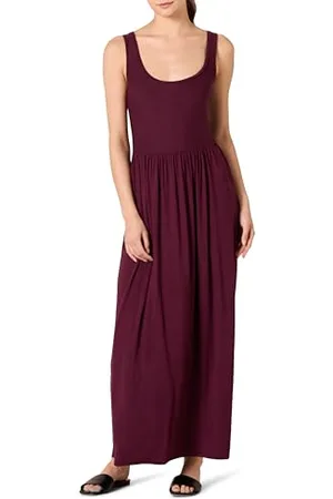 Amazon Maxi Abito a Canottiera con Vita Stretta (Taglie Forti Disponibili) Donna, , L