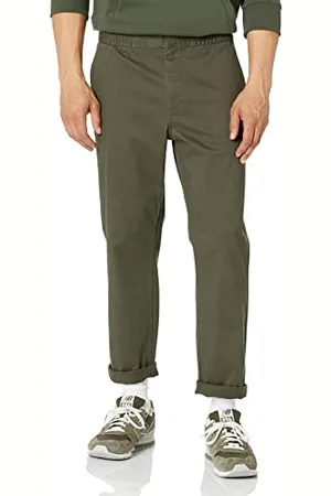 Amazon Pantaloni Chino in Cotone con Elastico in Vita e dal Taglio affusolato (precedentemente Amazon Aware) Uomo, , XXL / 34L