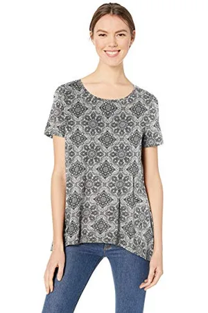 Amazon Maglietta a Maniche Corte con Scollo Rotondo, vestibilità Comoda (Taglie Forti Disponibili) Donna, , M