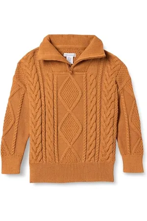 Amazon Maglione con Zip a trecce e vestibilità Comoda Bambini e Ragazzi, , 5 Anni