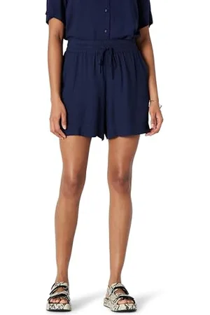 Amazon Pantaloncini Senza Zip in Twill Fluido a Vita Alta, vestibilità Comoda (Camicia Venduta Separatamente) Donna, , XL