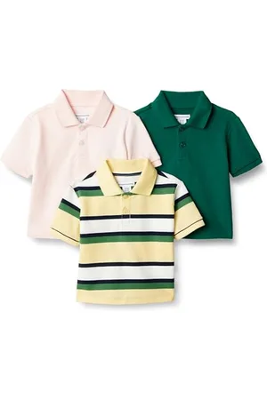 Amazon Polo in Cotone e Spandex Bambini e Ragazzi, Pacco da 3, , 3 anni