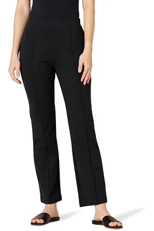 Amazon Pantaloni Ponte Pull-On alla Caviglia e a Vita Media Donna, , M
