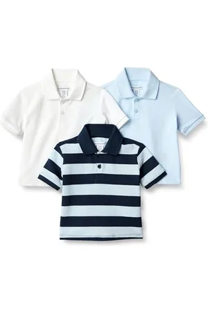 Amazon Polo in Cotone e Spandex Bimbo, Pacco da 3, , 12 mesi