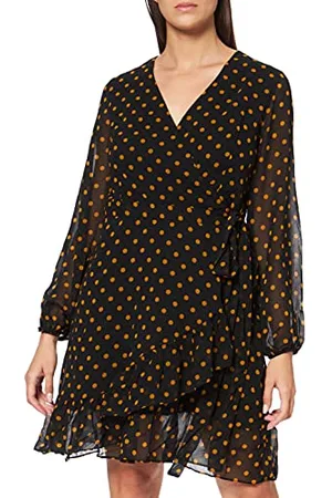 TRUTH & FABLE Marchio Amazon - Vestito Midi A-Line in Chiffon Donna, , 44, Label: M