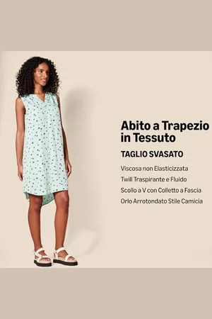 Amazon Abito a Trapezio Senza Maniche Donna, , M