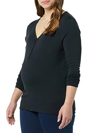 Amazon Camicia Henley Aderente Premaman E per Allattamento Donna, , M