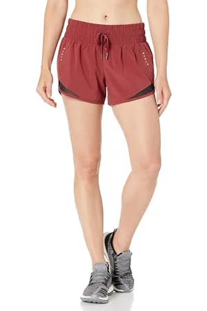 Amazon Pantaloncini da Corsa in Tessuto con Cintura Arricciata e vestibilità Regolare Donna, , S