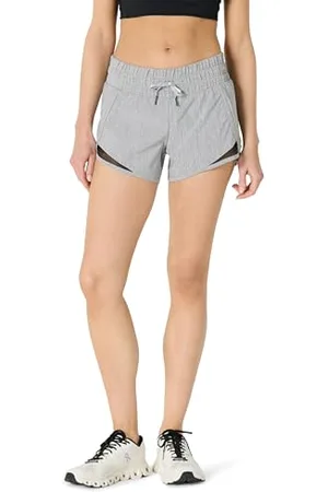 Amazon Pantaloncini da Corsa in Tessuto con Cintura Arricciata e vestibilità Regolare Donna, , XL
