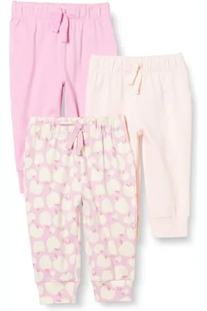 Amazon Pantaloni Senza Chiusura in Cotone Unisex Bimbi, Pacco da 3, , 3-6 mesi