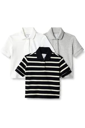 Amazon Polo in Cotone e Spandex Bimba, Pacco da 3, , 12 mesi