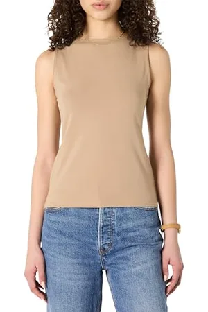 Amazon Canotta A Strati Slim-fit In Maglia A Costine Con Scollo A Barchetta Donna, , XXS