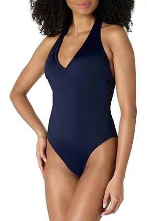 Amazon Costume da Bagno Intero con Scollo all’Americana Donna, , 42