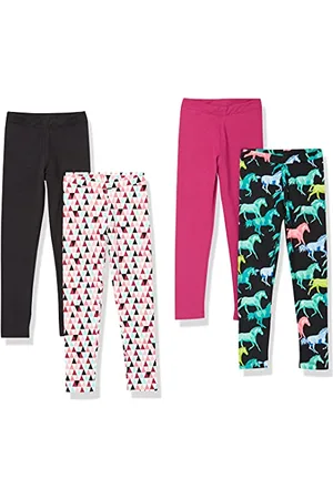 Amazon Leggings - colori fuori produzione Bambine e ragazze, Pacco da 4, , 8 anni