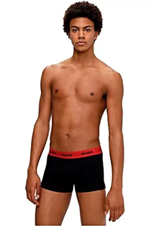 HUGO BOSS Uomo Boxer shorts - BOSS Trunk Triplet Pack Boxer a pantaloncino da Uomo, Nero, L