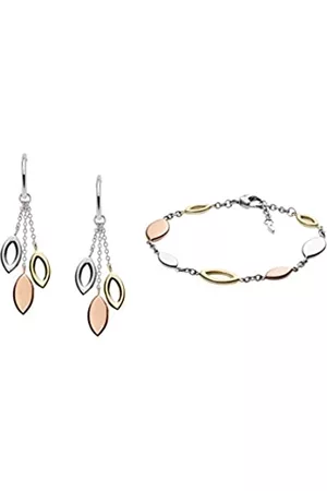 Fossil Donna Orecchini - Orecchino Tri - Colour Shuttle Sadie da Donna, JF02777998 + Bracciale Tri - Colour Shuttle