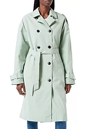 JACK & JONES Donna Trench - JJXX S Jxchoice Trench Coat SN, Trench Donna, Verde-Smoke Green, XL