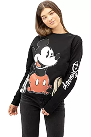 Disney Donna Hoodies - Mickey Sitting Oversized Print Maglia di Tuta, , 12/L