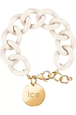 Ice-Watch Donna Bracciali - ICE - Jewellery - Chain bracelet - Almond skin - Bracciale in maglia bianca XL da donna con medaglia d'oro