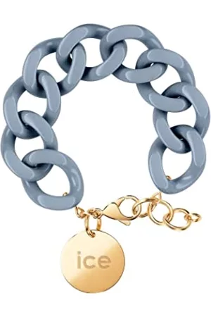 Ice-Watch Donna Bracciali - ICE - Jewellery - Chain bracelet - Artic blue - Bracciale in maglia XL da donna con medaglia d'oro