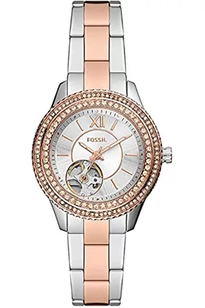 Fossil Donna Bracciali - Orologio Stella da donna, movimento automatico, cassa in acciaio inossidabile riciclato di 34 mm con bracciale in acciaio inossidabile, ME3214