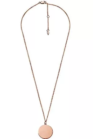 Collana Drew in acciaio color oro rosa con cuore - JF03021791 - Fossil