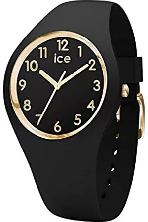 Ice-Watch Donna Orologi - ICE Glam Black Gold Numbers Orologio da Donna con Cinturino in Silicone, 015338