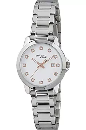 Breil Donna Bracciali - Orologio Donna Classic Elegance quadrante Mono-Colore Bianco Movimento Solo Tempo - 3H Quarzo e Bracciale Acciaio EW0410