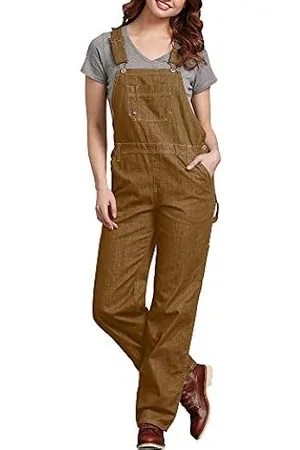 W' Bib Overall Straight Black Rinsed - Salopette Donna Nera