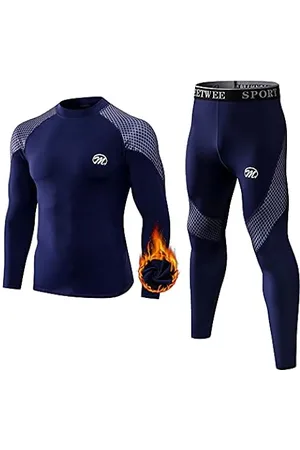 HUGE SPORTS Maglie Termiche da Uomo Invernale Biancheria Intima a Maniche  Lunghe ad Asciugatura Rapida per Corsa Ciclismo Sci Bianco S : :  Moda