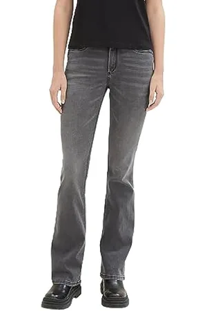 Jeans a zampa di elefante & bootcut nel colore grigio per donna