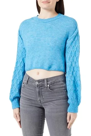 ONLY Onltirona LS Crop Detail O-Neck BF Knt Maglione Lavorato a Maglia, , XL Donna