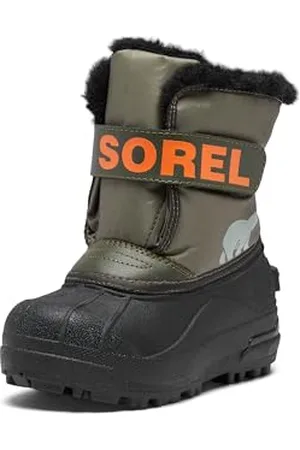 sorel Snow Commander Boot, Stivali Invernali, Unisex - Bambini e ragazzi, Stone Green/Alpine Tundra 2024, 27 EU