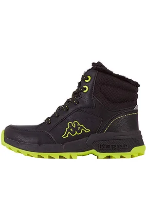 Kappa Grane K Unisex Kids Scarpe per jogging su strada Unisex - Bambini e ragazzi, Nero (Black/Lime), 33 EU