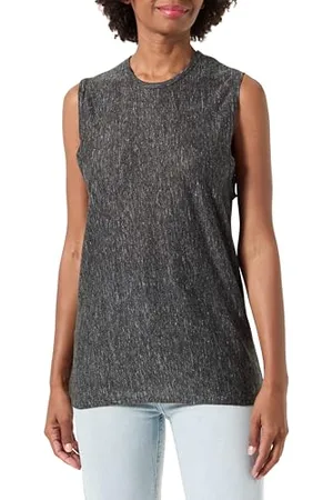 Pinko Tara T-Shirt Jersey Lino Fiammato Canottiera da Donna, , M