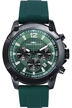 Fynch-Hatton Orologio Analogico al Quarzo Uomo con Cinturino in Silicone FHT-0008-PC