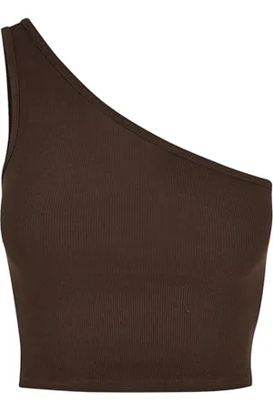 Urban classics Top Asimmetrico da Donna Cropped Canottiera