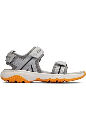 Clarks Expo Sea K, Sandali Bambini e ragazzi, Grigio (Grey Synthetic), 33 EU