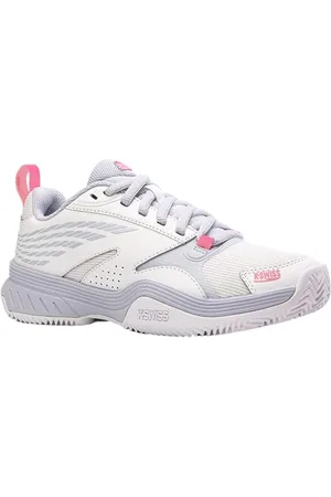 K-Swiss Performance Speedex Padel, Scarpe da Tennis Donna, White/Arctic Ice/Neon Pink, 35.5 EU