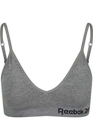 Reebok Donna, Reggiseno Senza Cuciture, Grigio, XS